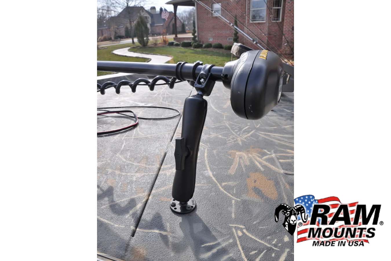 RAM Mounts Elektromotor Stabilisator - Anwendungsbeispiel