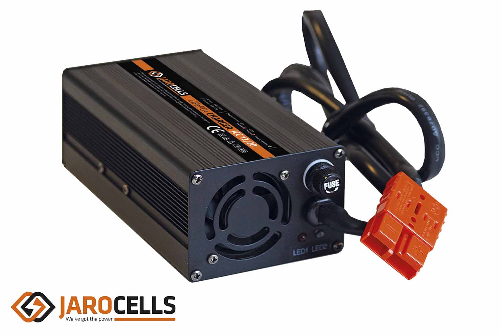 Jarocells LiFePO4 Lithium Ladegerät, Aluminium, IP22