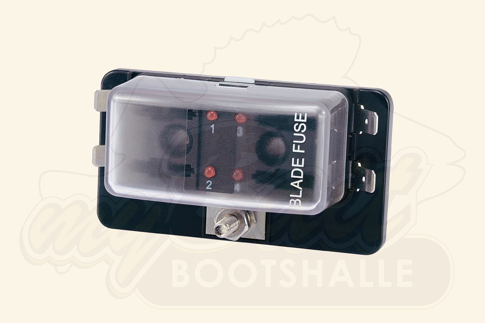 2x Sicherungshalter mit oranger Melder-Lampe 24V 6.3 x 32 mm US-Sicherungen 